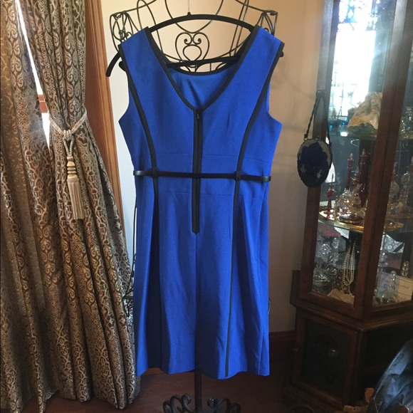 NFS yet Studio 1 blue & black sleeveless dress - Picture 3 of 7